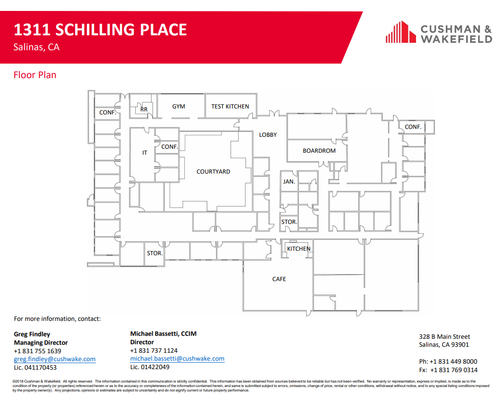 1311 Schilling Pl, Salinas, CA à louer Plan d’étage– Image 1 sur 1