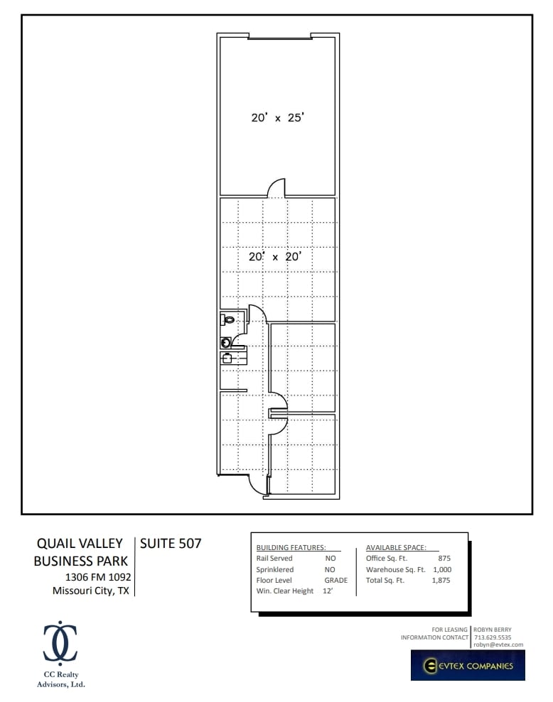 1306 Fm-1092, Missouri City, TX à louer Plan d’étage– Image 1 sur 1