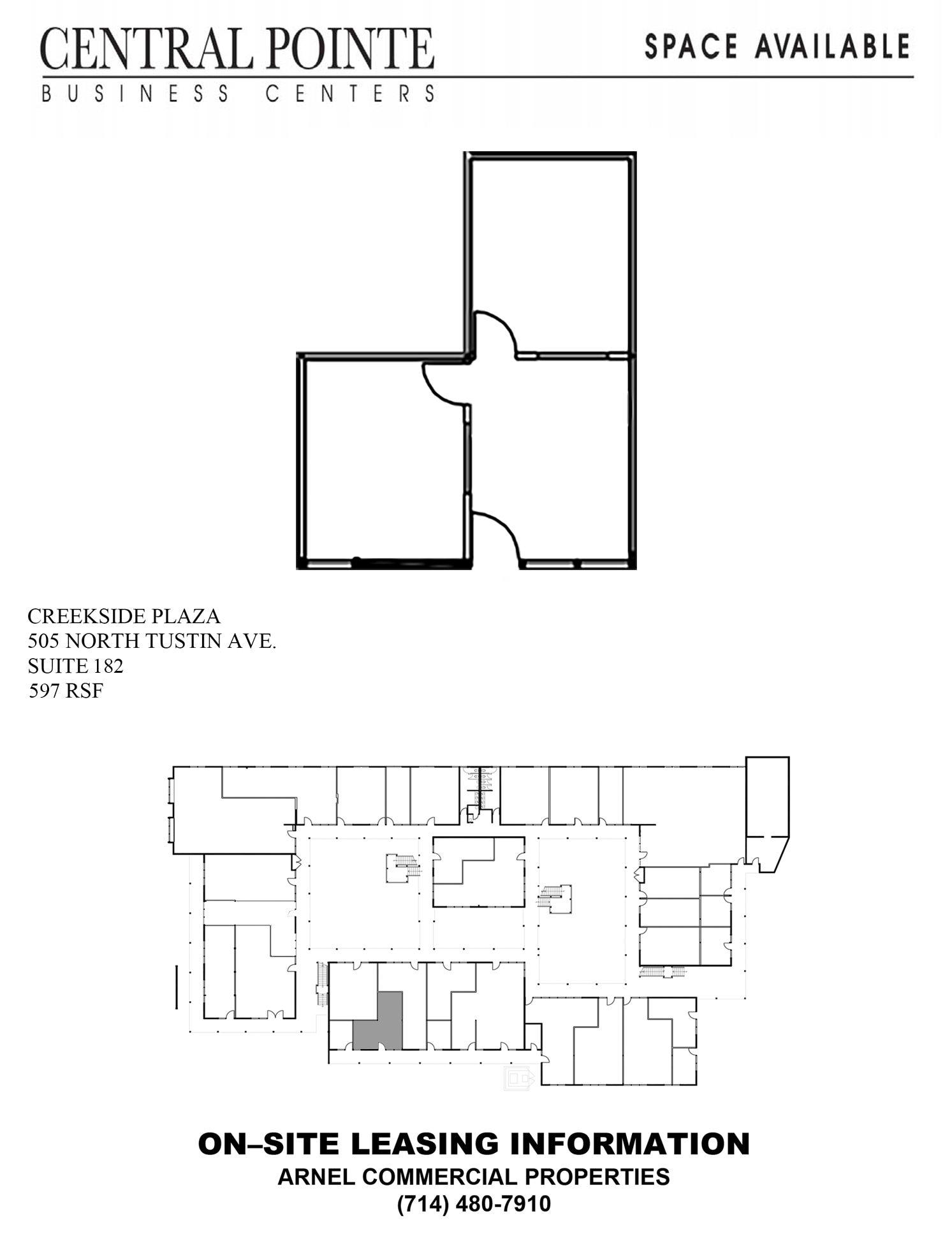 505 N Tustin Ave, Santa Ana, CA à louer Plan d’étage– Image 1 sur 1