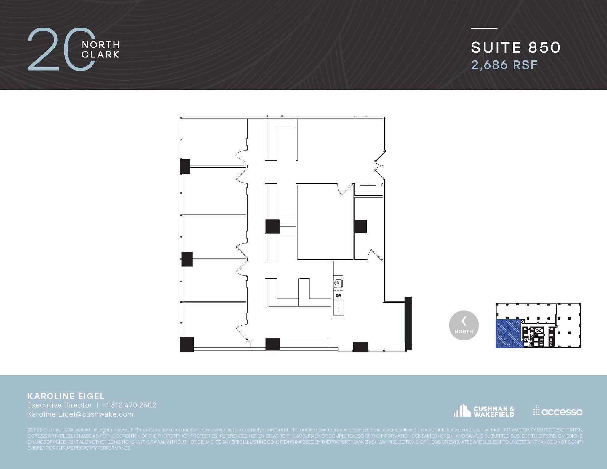 20 N Clark St, Chicago, IL à louer Plan d’étage– Image 1 sur 1