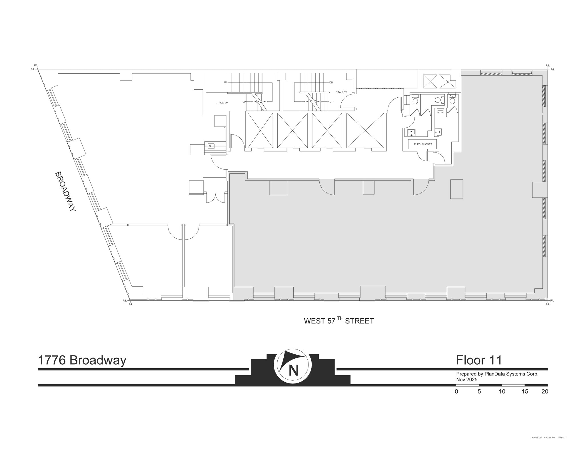 1776 Broadway, New York, NY à louer Plan d’étage– Image 1 sur 4