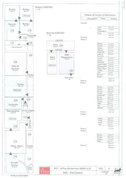 Local d'activités dans Lille à vendre - Plan d’étage – Image 2 sur 3