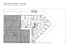 3600 S Gessner Dr, Houston, TX à louer Plan d’étage– Image 1 sur 8
