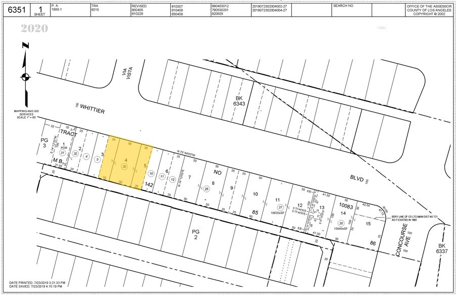 2445 W Whittier Blvd, Montebello, CA à louer - Plan cadastral – Image 2 sur 2