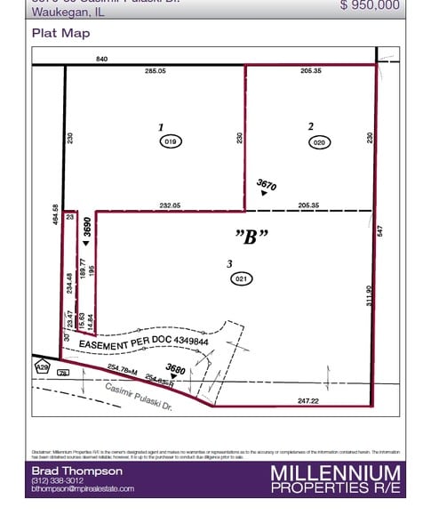 3680 Casimer Pulaski Memorial Dr, Waukegan, IL à vendre - Plan cadastral – Image 3 sur 6