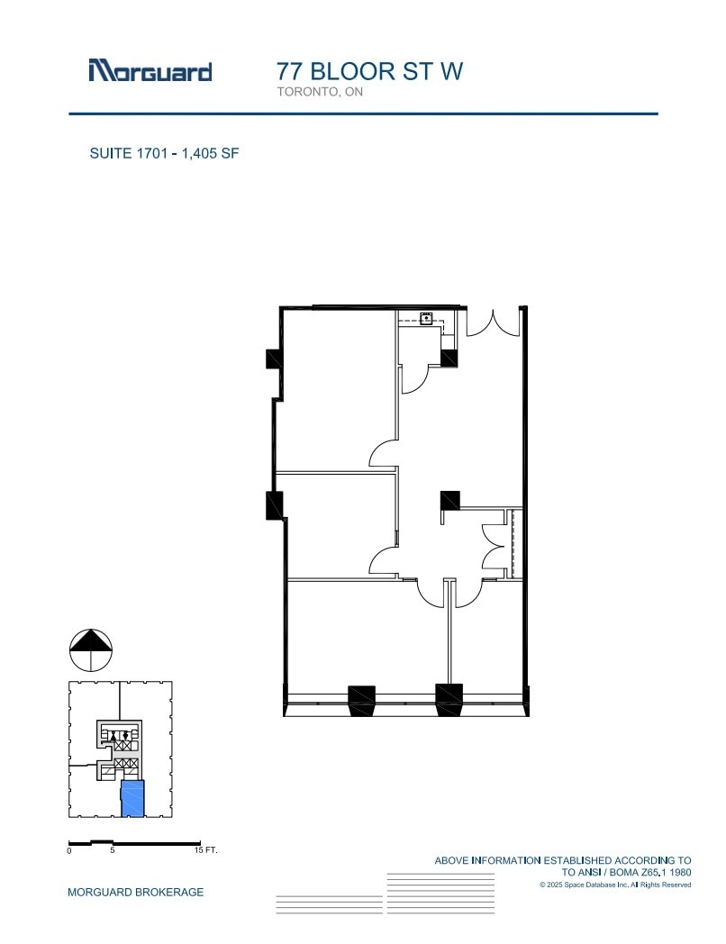 77 Bloor St W, Toronto, ON à louer Plan d’étage– Image 1 sur 1