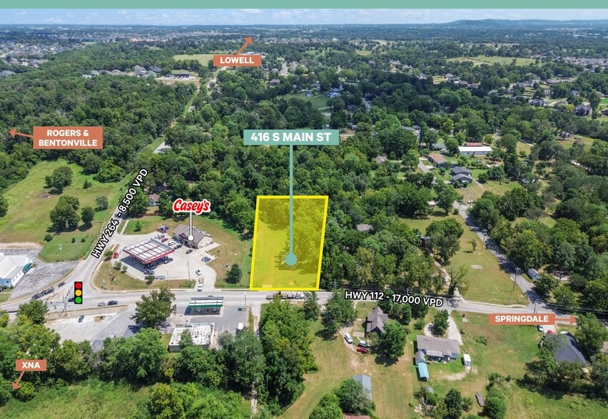 416 S Main St, Cave Springs, AR à vendre - Aérien – Image 2 sur 6