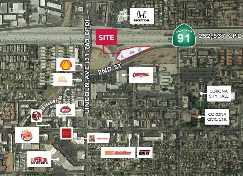 NEQ W. 2nd St. & S. Lincoln Ave Lincoln Ave., Corona, CA à louer - Photo de l’immeuble – Image 1 sur 2