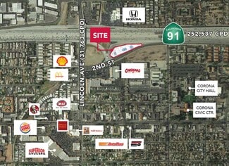 Plus de détails pour NEQ W. 2nd St. & S. Lincoln Ave Lincoln Ave., Corona, CA - Terrain à louer