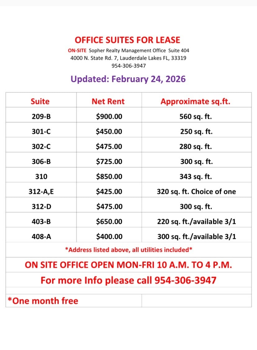 4000 N State Road 7, Lauderdale Lakes, FL à louer Photo intérieure– Image 1 sur 4