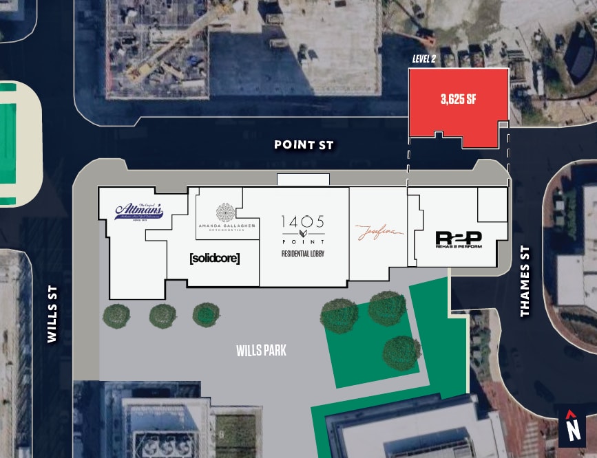 1405 Point St, Baltimore, MD à louer Plan d’étage– Image 1 sur 1