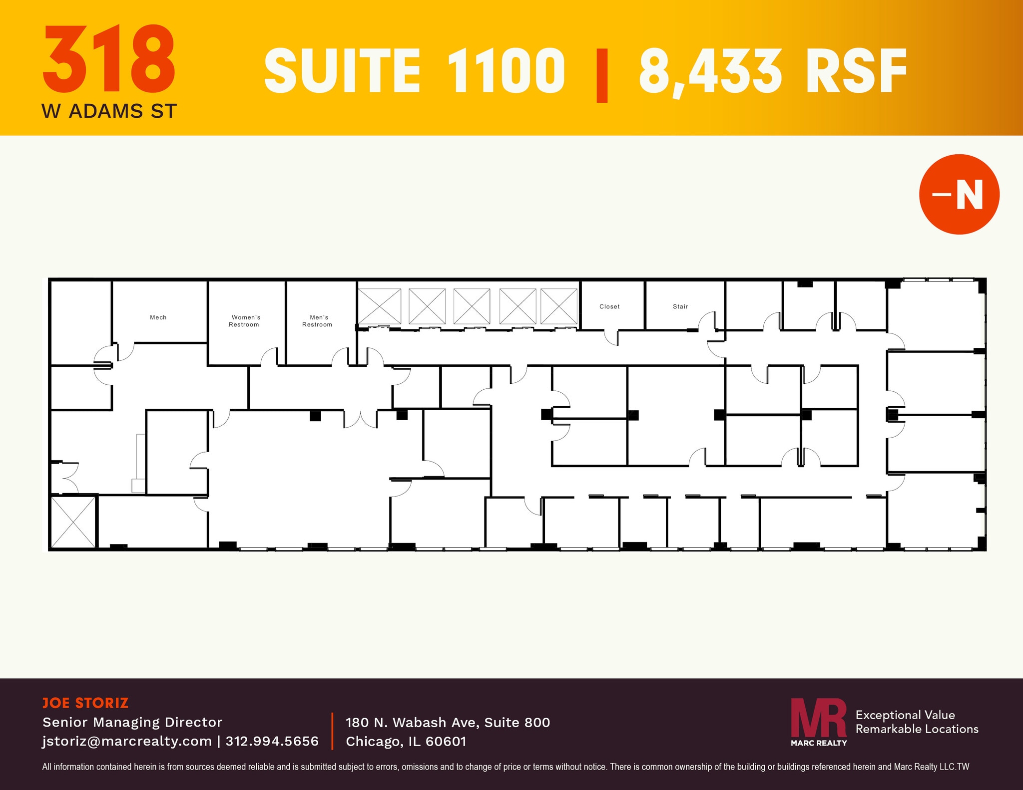 318 W Adams St, Chicago, IL à louer Plan d’étage– Image 1 sur 12