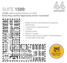 44 Montgomery St, San Francisco, CA à louer Plan d’étage– Image 1 sur 1