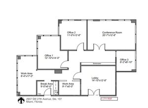2937 SW 27th Ave, Coconut Grove, FL à louer Plan d’étage– Image 1 sur 1