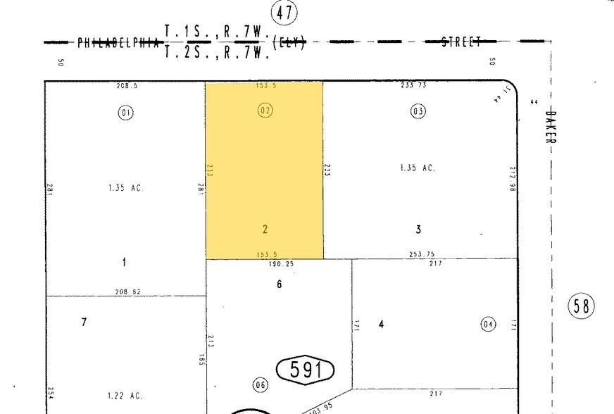 1626 E Philadelphia St, Ontario, CA à louer - Plan cadastral – Image 3 sur 7