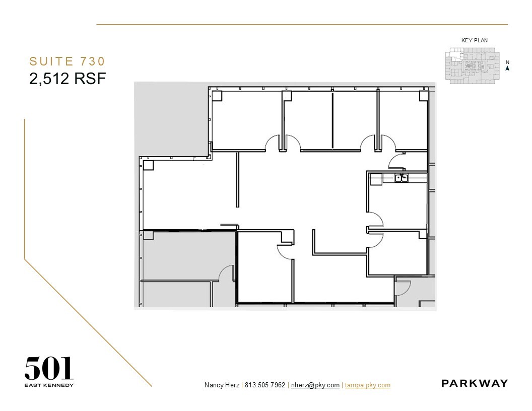 501 E Kennedy Blvd, Tampa, FL à louer Plan d’étage– Image 1 sur 1