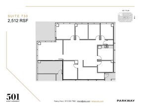 501 E Kennedy Blvd, Tampa, FL à louer Plan d’étage– Image 1 sur 1