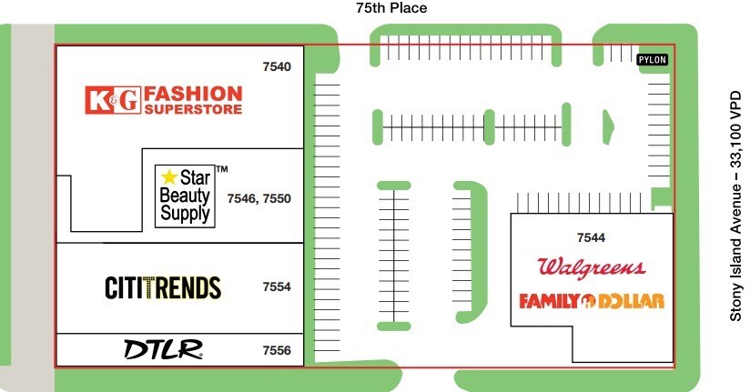 76th & Stony Shopping Center portefeuille de 2 biens à vendre sur LoopNet.fr - Plan d’étage – Image 1 sur 1