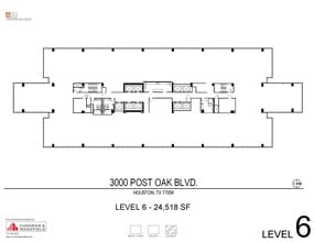 3000 Post Oak Blvd, Houston, TX à louer Plan d’étage– Image 1 sur 1