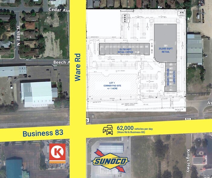 200 N Ware Rd, McAllen, TX à louer - Aérien – Image 1 sur 3