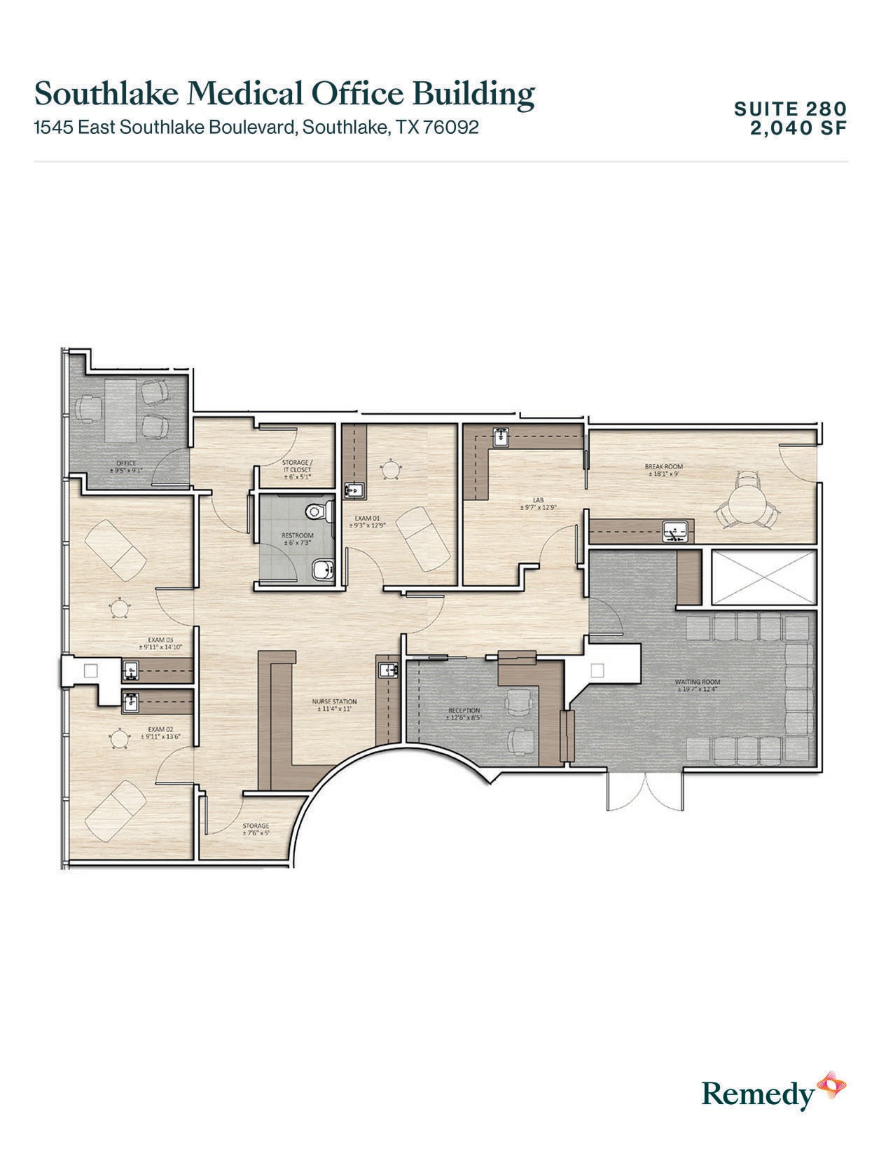 1545 E Southlake Blvd, Southlake, TX à louer Plan d’étage– Image 1 sur 1