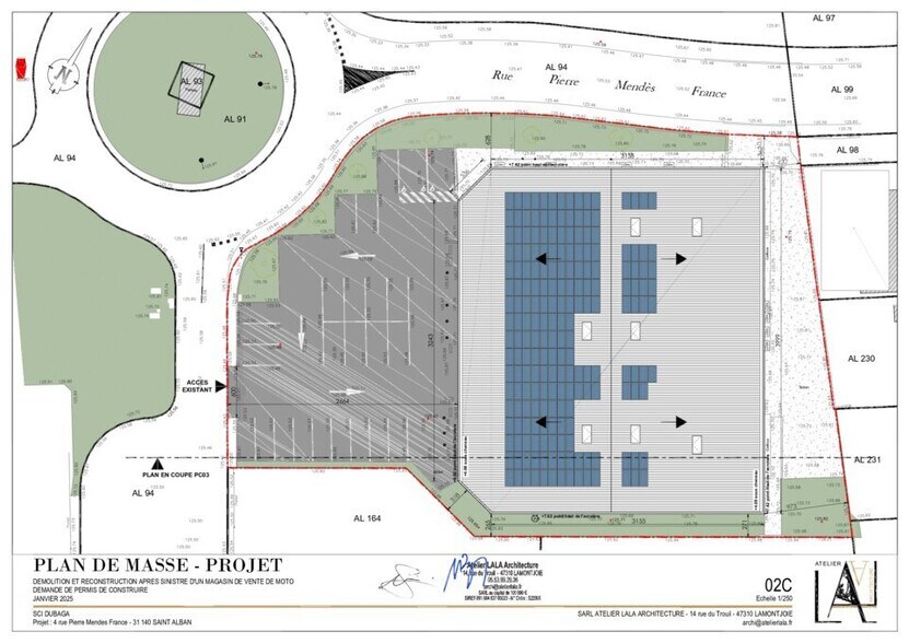 Local commercial dans Saint-Alban à vendre - Plan de site – Image 2 sur 2