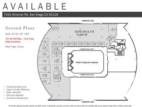 7310 Miramar Rd, San Diego, CA à louer Plan d’étage– Image 2 sur 2