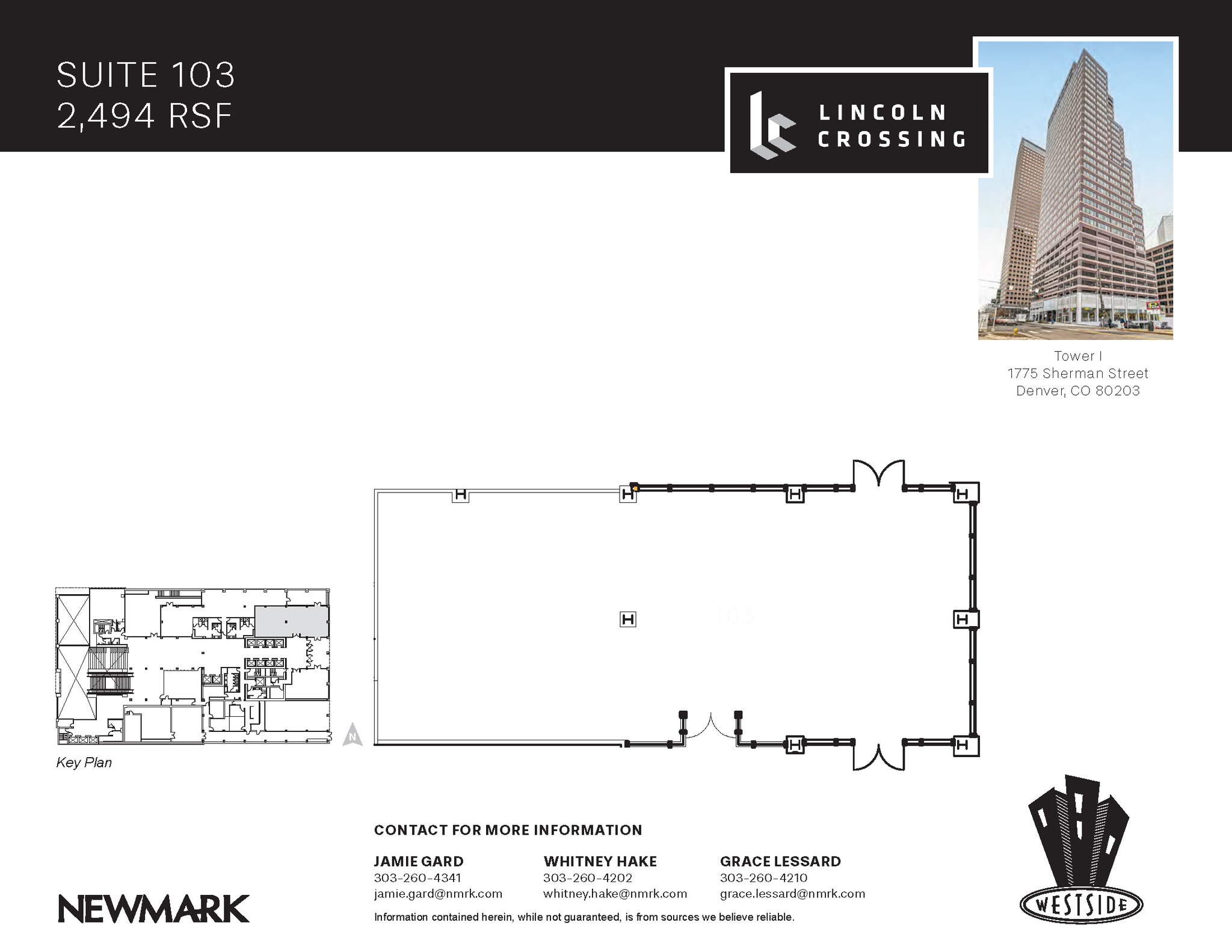 1775 Sherman St, Denver, CO à louer Plan d’étage– Image 1 sur 1