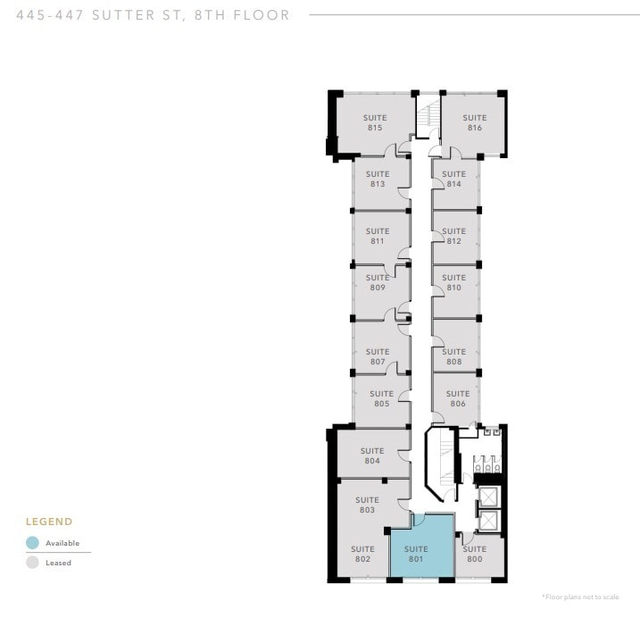445-447 Sutter St, San Francisco, CA à louer Plan d’étage– Image 1 sur 1