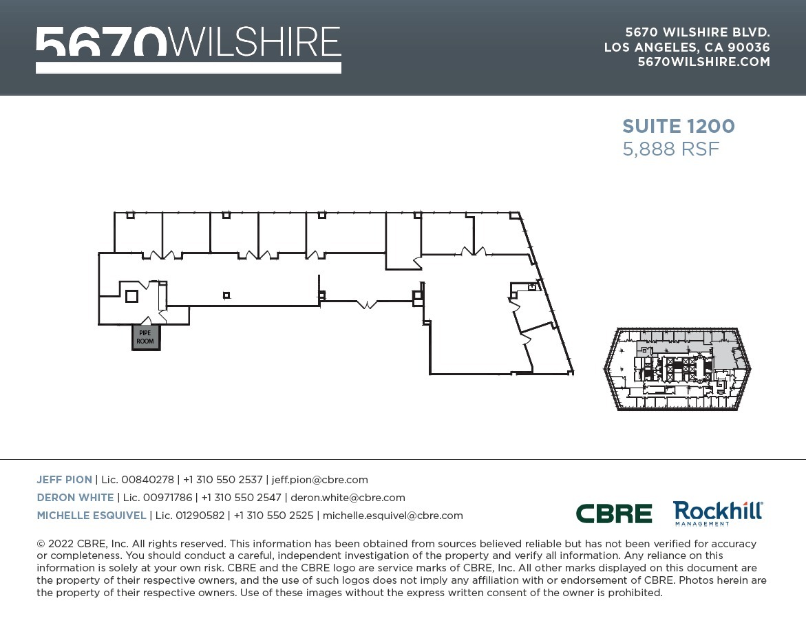 5670 Wilshire Blvd, Los Angeles, CA à louer Plan d’étage– Image 1 sur 1