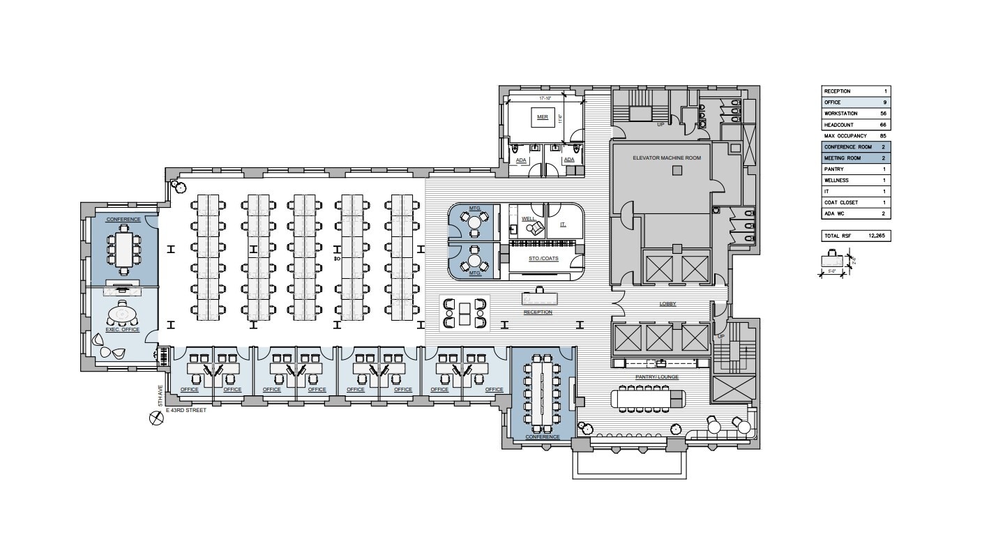521 Fifth Ave, New York, NY à louer Plan d’étage– Image 1 sur 1