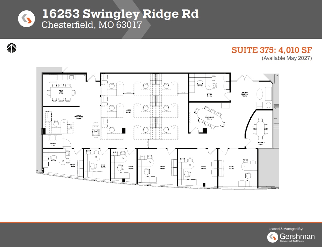 16253 Swingley Ridge Rd, Chesterfield, MO à louer Plan d’étage– Image 1 sur 1