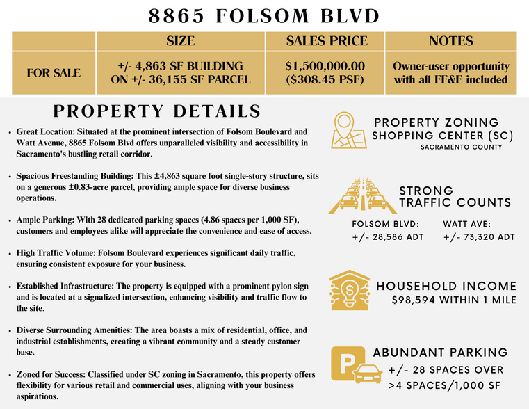 8865 Folsom Blvd, Sacramento, CA à vendre - Photo de l’immeuble – Image 2 sur 26