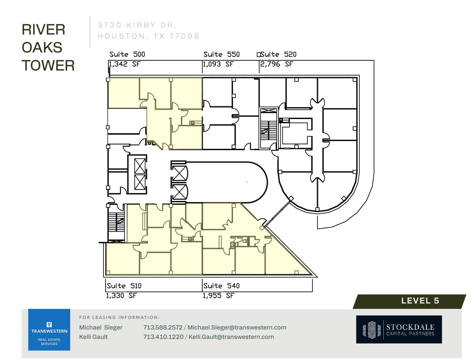 3730 Kirby Dr, Houston, TX à louer Plan d’étage– Image 1 sur 1