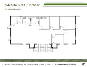3821 Constitution Dr, El Paso, TX à louer Plan d’étage– Image 1 sur 2