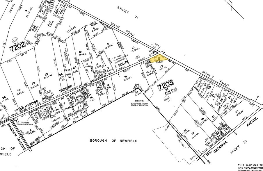 1425 Harding Hwy, Newfield, NJ à vendre - Plan cadastral – Image 3 sur 7