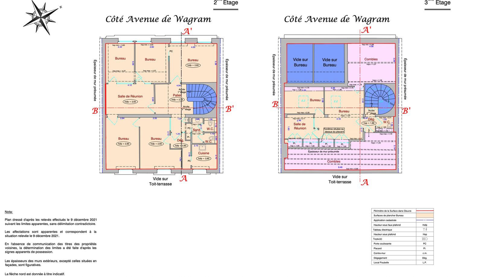 Bureau dans Paris à vendre Plan d’étage– Image 1 sur 1