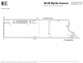 58-08 Myrtle Ave, Flushing, NY à louer Plan d’étage– Image 2 sur 2