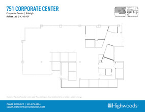 701 Corporate Center Dr, Raleigh, NC à louer Plan d’étage– Image 2 sur 2