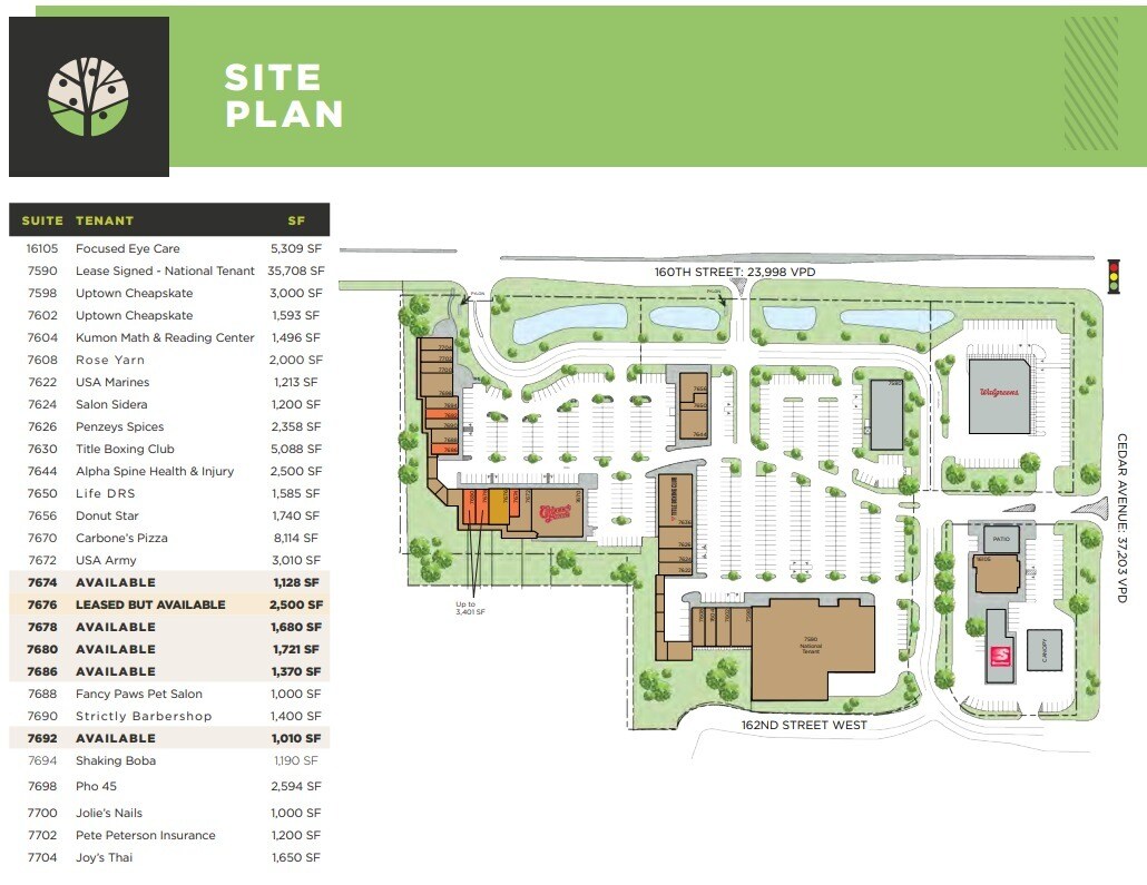 7590-7608 160th St W, Lakeville, MN à louer Plan d’étage– Image 1 sur 1