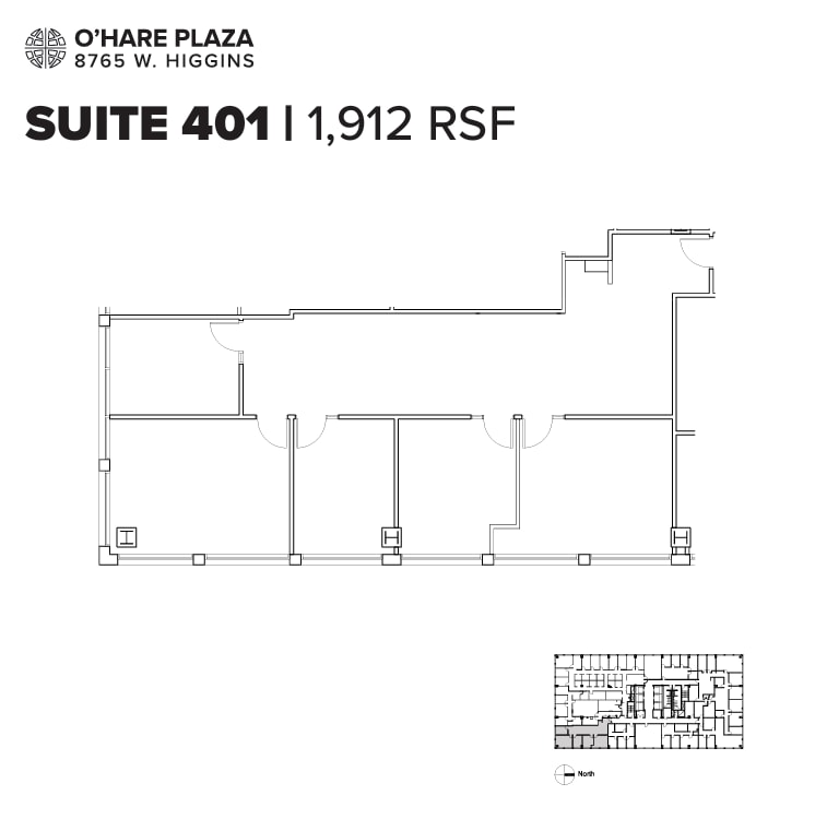 8765 W Higgins Rd, Chicago, IL à louer Plan d’étage– Image 1 sur 1