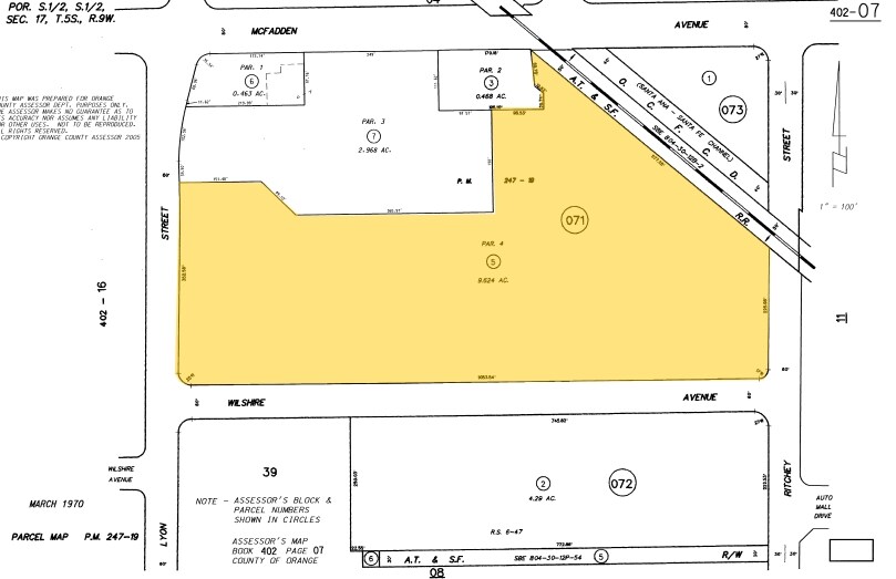 1780 E McFadden Ave, Santa Ana, CA à louer - Plan cadastral – Image 2 sur 5