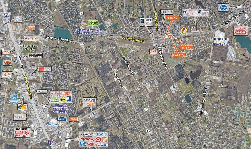 NEC Egret Bay Blvd & League City Parkway, League City, TX à vendre - Aérien – Image 2 sur 3