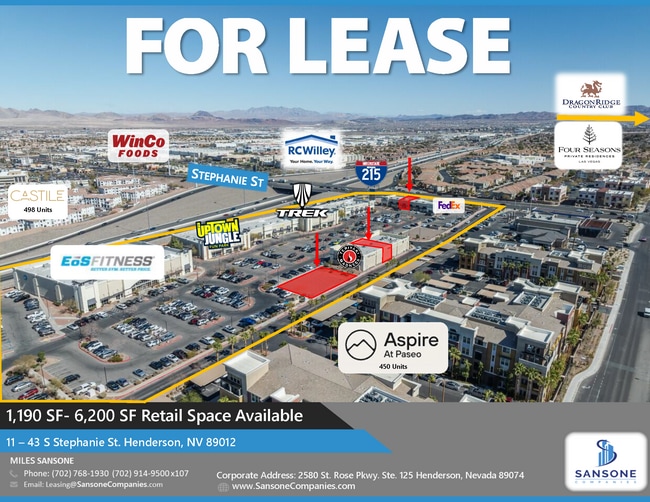 Plus de détails pour 11-43 S Stephanie St, Henderson, NV - Local commercial à louer