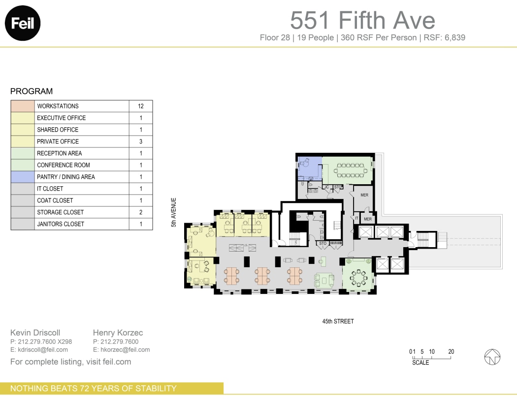 551 Fifth Ave, New York, NY à louer Plan d’étage– Image 1 sur 1
