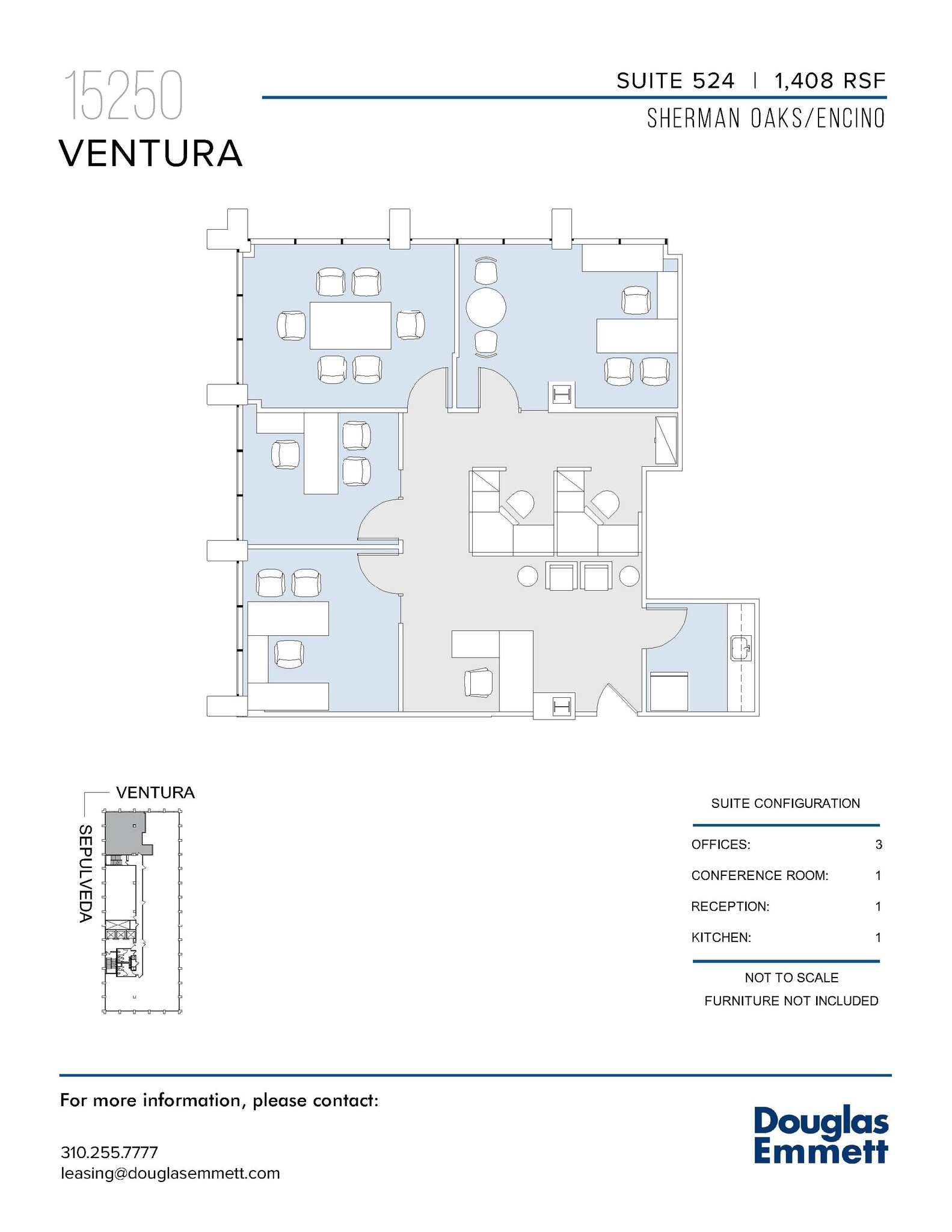 15250 Ventura Blvd, Sherman Oaks, CA à louer Plan d’étage– Image 1 sur 1