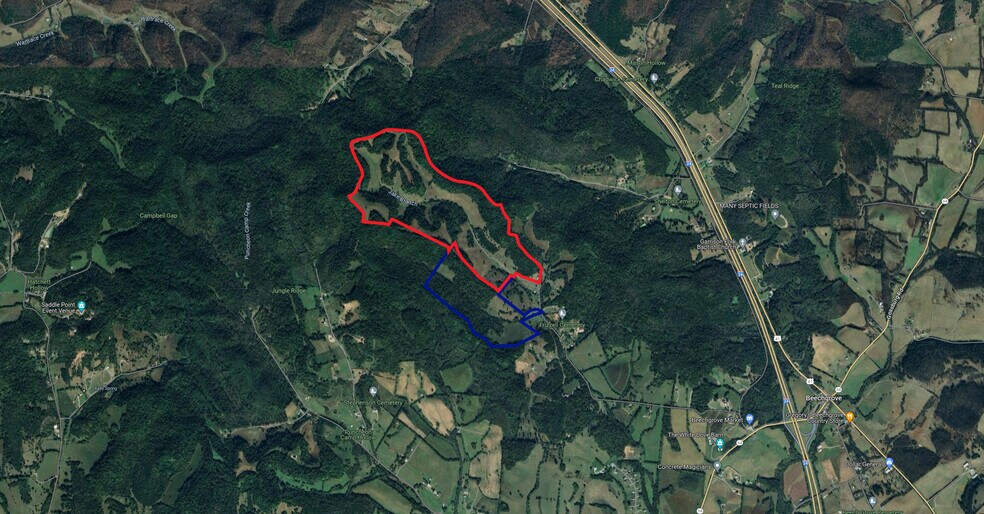 Jake Branch Rd/Eaton Hollow/Dismal Hollow Rds, Beechgrove, TN à vendre - Aérien – Image 2 sur 2