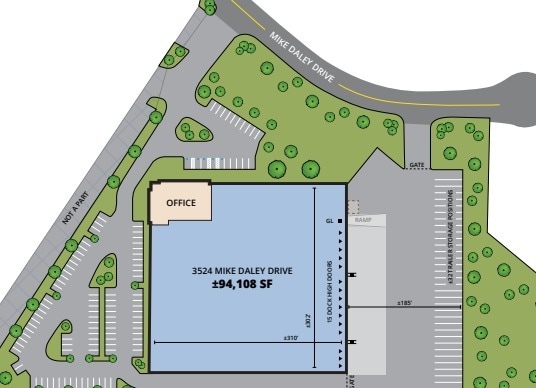 3524 N Mike Daley Dr, San Bernardino, CA à louer Plan de site– Image 1 sur 1