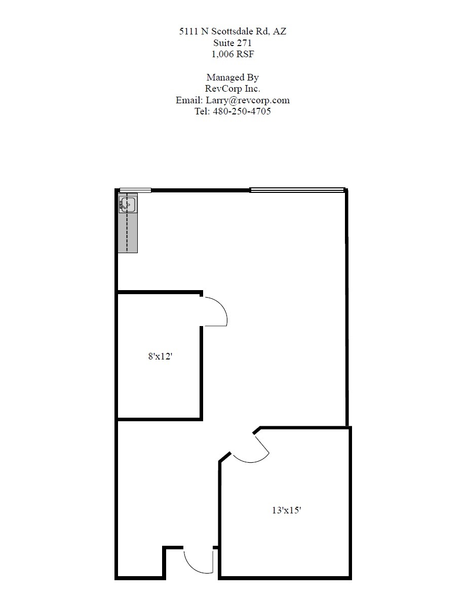 5111 N Scottsdale Rd, Scottsdale, AZ à louer Plan d’étage– Image 1 sur 2