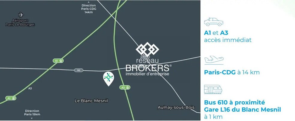 Industriel/Logistique dans Le Blanc-Mesnil à louer - Photo de l’immeuble – Image 3 sur 3